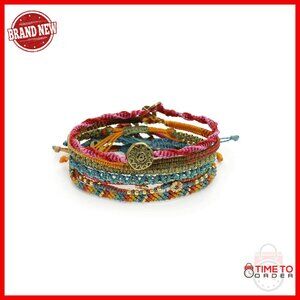 Handmade Braided Charm Bracelet Stack Waterproof Fair Trade Boho